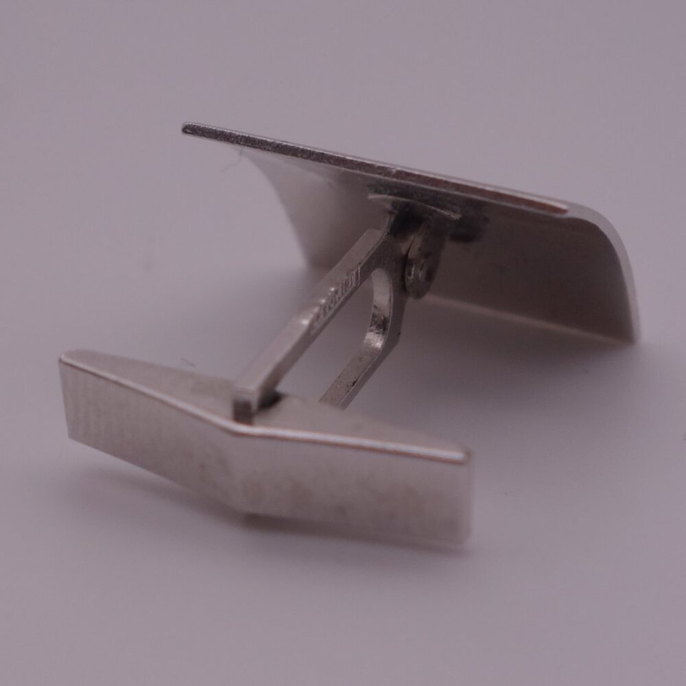 Silver Color Cuff Links with Pattern - Picture 14 of 14